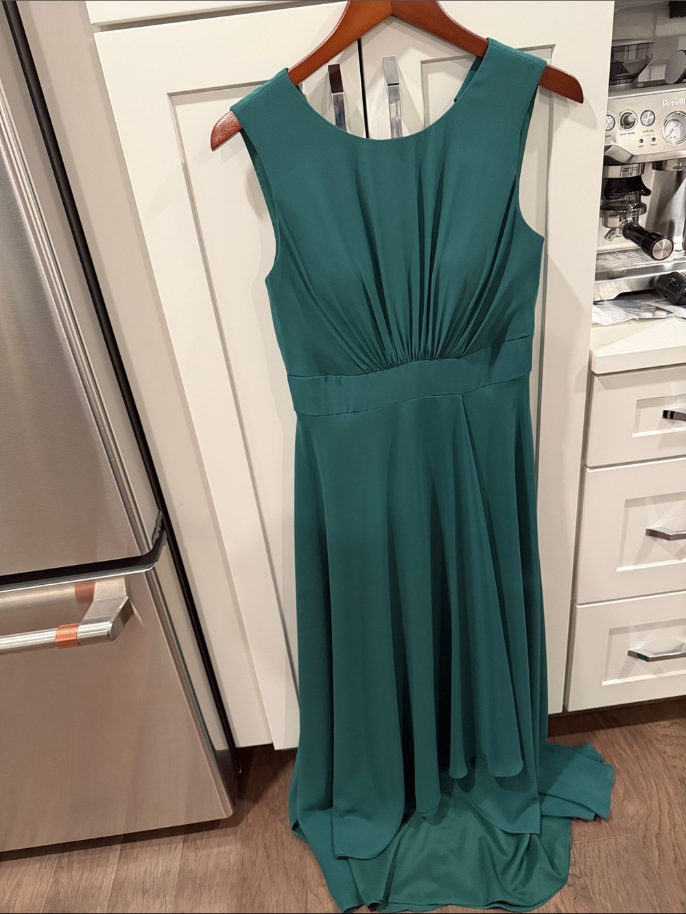 JJs House Teal Sleeveless Floor-Length Bridal Party Gown